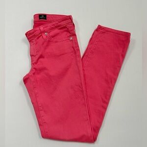 AG Adriano Goldschmeid “the Stilt” size 27R Coral Cigarette Leg Denim Pants
